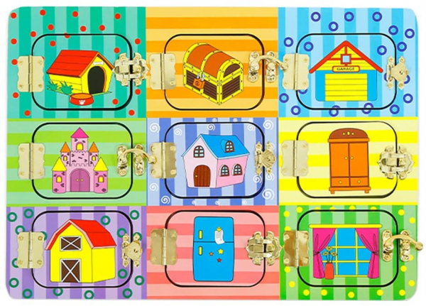 Joc din Lemn montessori Incuietori Usi misterioase Onshine [7]