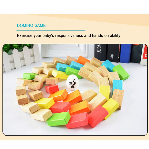 Joc din Lemn Cuburi de construit Zidul - Joc Puzzle Jenga Zidul [4]