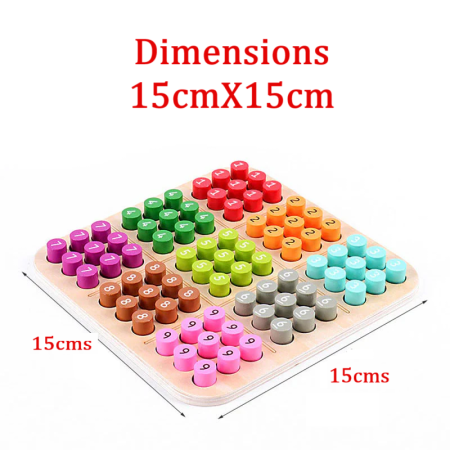 Joc Sudoku din Lemn 15x15 cm, Puzzle Logic pentru Toate Varstele [2]