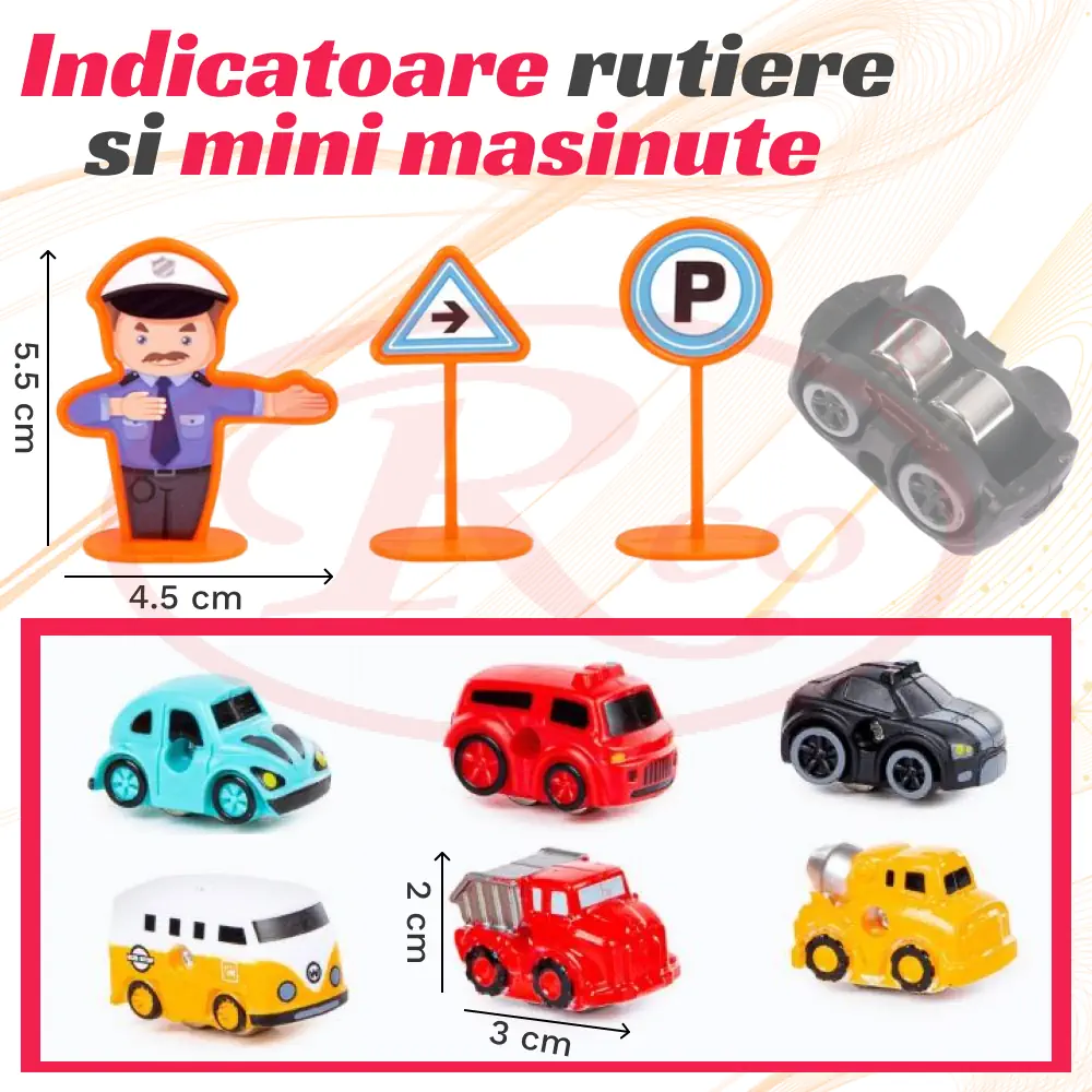 Set 2 in 1 Parcare Interactiva cu Lift Automat, Piste Spirale si 6 Masinute – Lumini si Sunete [1]