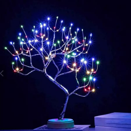 Figurine Craciun - Copacel cu 108 LED-uri Multicolor, USB si Baterii – Decor Festiv de Craciun