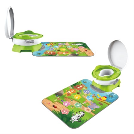Camera copilului - Olita Interactiva 3 in 1 cu Covoras Muzical Jungla, Verde