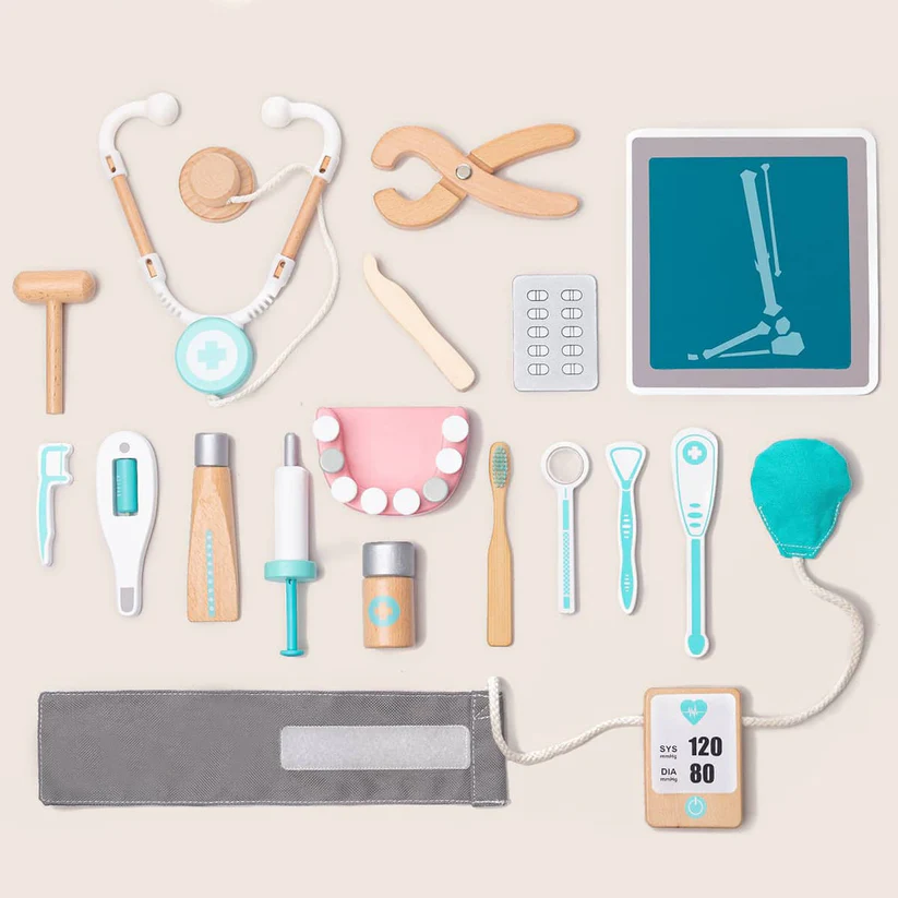 Set Accesorii Trusă Doctor Dentist din Lemn - Stomatologia [2]