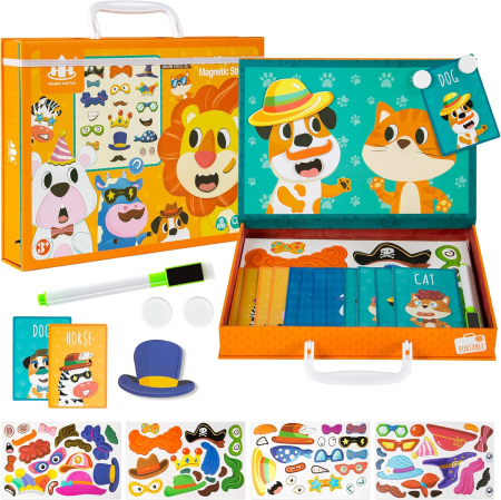 Jocuri educative (3 ani +) - Valiza Magnetica Activitati pentru Copii – Joc Educativ Portabil