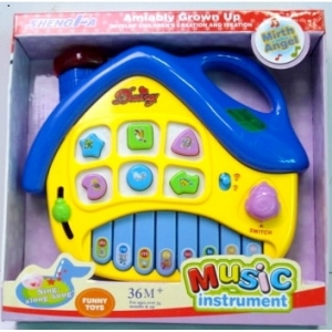 Jucarii muzicale - Pian de Jucarie Bebe Casuta Vesela