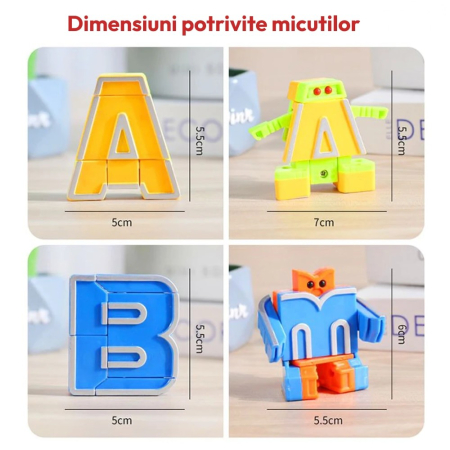 Joc STEM Educational – Set 26 Roboti Alfabet Transformabili in Litere [5]
