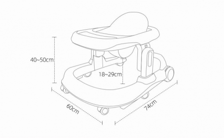 Premergator Bebe Cherry Baby walker Gri 2 in 1 [4]