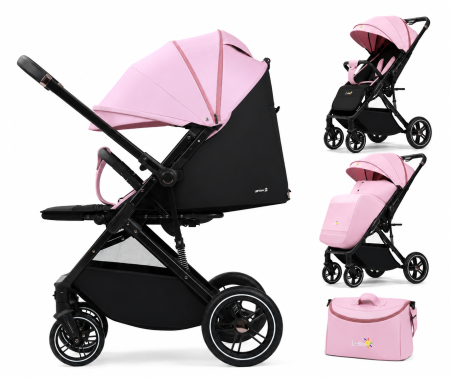Carucioare sport - Carucior Sport Q1, Roz, Maner Reversibil, Pozitie Somn