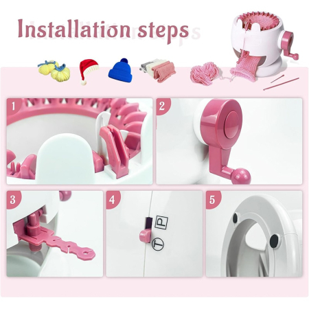 Masina de Tricotat cu 22 Ace – Set Complet pentru Sosete, Caciuli si Esarfe [4]