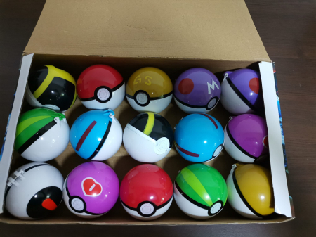 Masinute si Trenulete (3 ani+) - Set 15 Bile Pokemon Pokeball Pokemonii