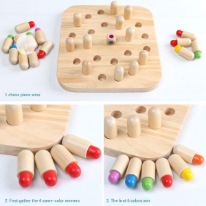 Joc de Lemn Memorie Chess 2 in 1 - Joc Lemn Indemnare si Sah [6]
