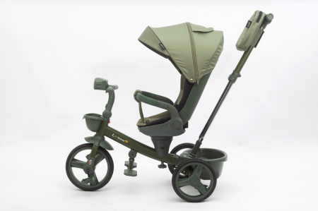 Tricicleta L-SUN Verde Militar Kaki, Scaun 360°, Roti PVU, 6L-5 Ani [1]