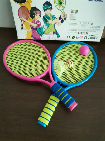 Set 2 Palete de Badminton cu fluturas si minge [2]