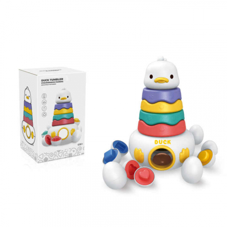 Jucarii - Set 3 in 1 Oua de Rata - Joc Montessori de Potrivire si Sortare pentru Bebelusi