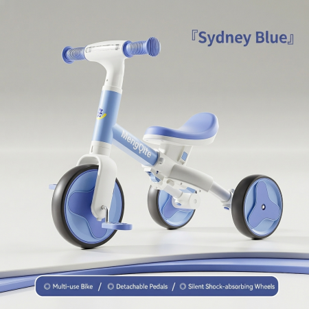 Masinute Biciclete cu si fara pedale - Tricicleta Bicicleta Echilibru 2in1 Sydney Blue, 1-6 Ani