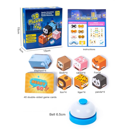 3D Mirror Zoo Battle — Joc Logic Spatial cu Animale [8]