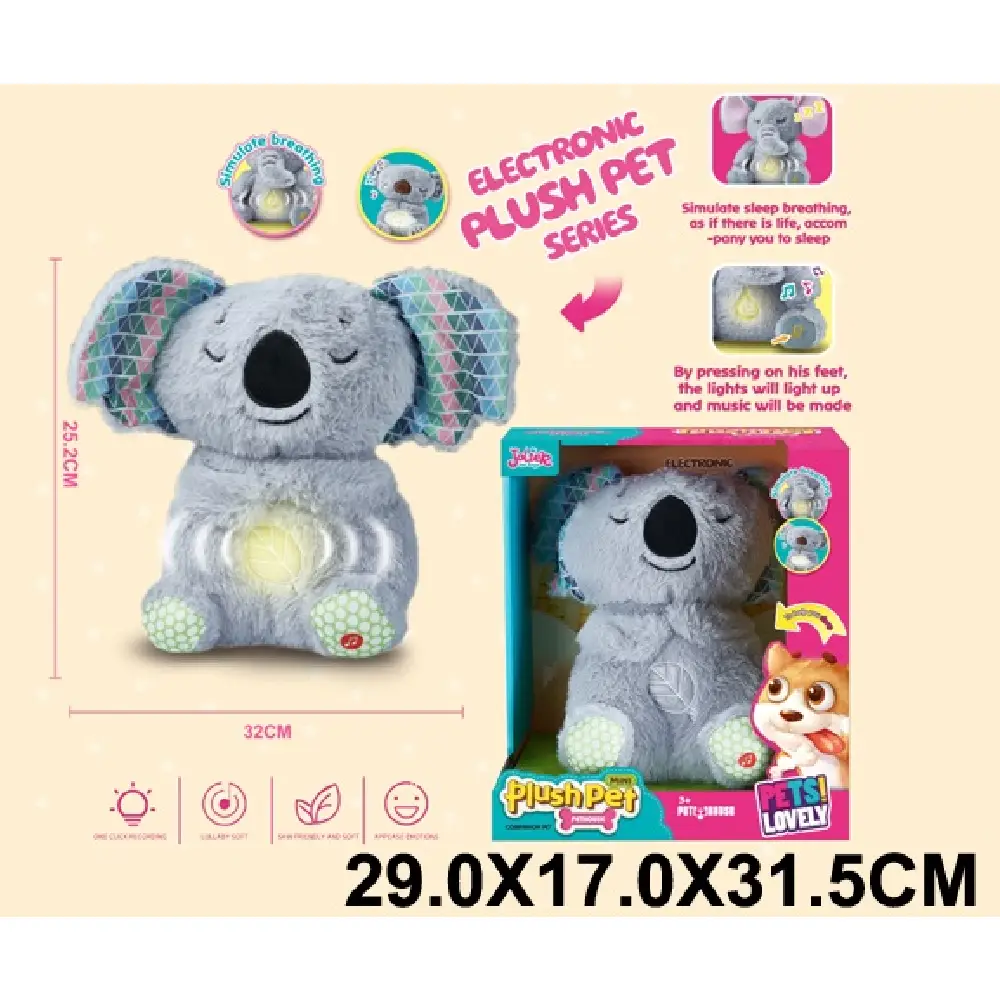 Jucarii - Jucarie de Plus Ursuletul Koala cu Respiratie – Lampa de Veghe pentru Bebelusi