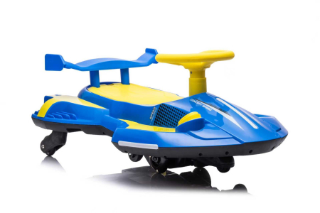 ATV-uri  Electrice copii - Kart Electric Drift 12V pentru Copii cu Lumini LED, Muzica Bluetooth, Rotire 360° Albastru