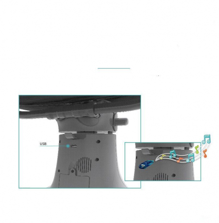 Balansoar Electric 3 în 1 cu Bluetooth și Telecomandă Roz Prafuit [9]