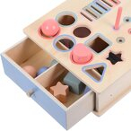 Cutie Permanentei Montessori 4 in 1 din Lemn, Sortare si Cuie [5]