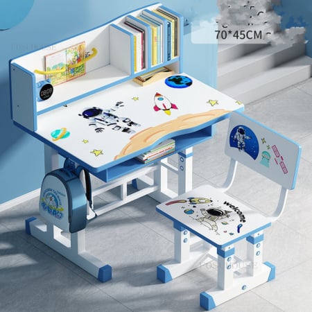 Birou copii cu scaun suport carte si raft de caiete Astronaut [1]