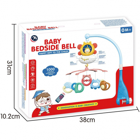 Carusele (0 Luni) - Carusel Patut Bebe Bell cu Proiector, Sunete si Telecomanda