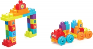 Jucarii - Set de contruit  100 de piese cuburi mari cu litere Mega Bloks Building