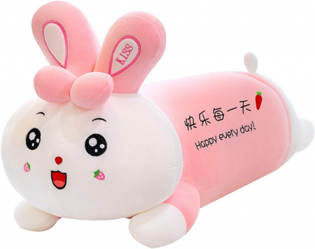 Jucarii din Plus - Mascote din Plus(3 ani +) - Perna Lunga Iepuras Roz 130 cm