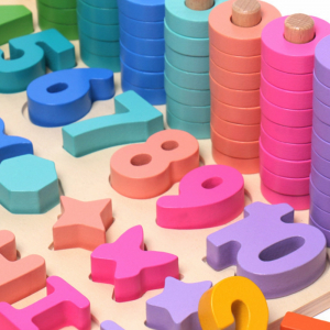 Joc Lemn Litere si Cifre 6 in 1 Joc Montessori Litere, Cifre Mari [7]