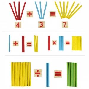 Jucarie Educationala Montessori Cuburi cu cifre Stick [3]
