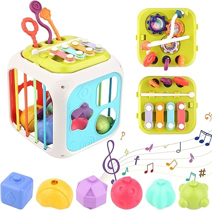Jocuri educative (3 ani +) - Jucarii Montessori Senzoriale pentru Bebelusi - Set Educational pentru Sortarea Formelor