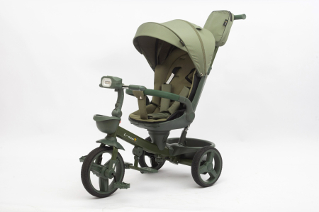 Triciclete - Tricicleta L-SUN Verde Militar Kaki, Scaun 360°, Roti PVU, 6L-5 Ani