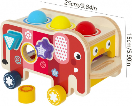 Jucarie Montessori 4 in 1 – Xilofon, Ciocanit [1]
