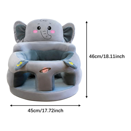 Fotoliu Bebe din Plus cu Sezut de Burete – Model Elefant Gri [1]