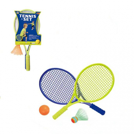 Jucării exterior - Set Rachete Badminton pentru Copii, 56 cm – 2 Rachete + 2 Mingi
