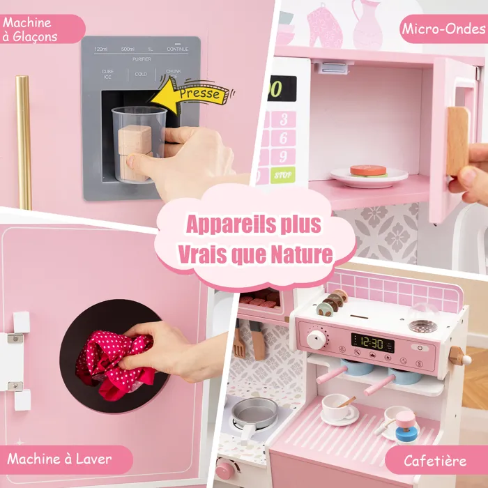 Bucatarie din Lemn pentru Copii cu Accesorii si Aparat de Cafea [4]