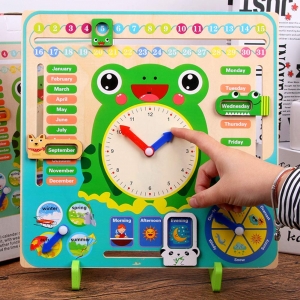 Calendar si ceas din lemn Broscuta in limba romana [8]