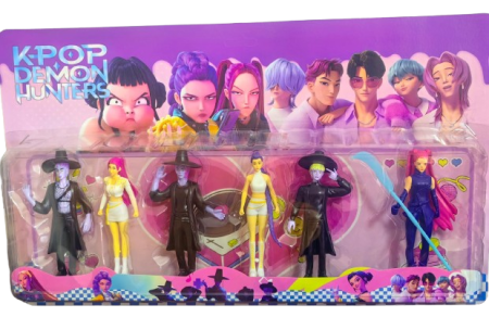 Jucarii desene animate( 3 ani +) - Set 6 Figurine Eroi si Demoni Stil K-Pop – 10 cm, Ambalaj Blister