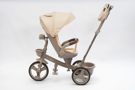 Tricicleta L-SUN Crem Cappuccino, Scaun 360°, Roti PVU, 6 Luni-5 Ani [2]