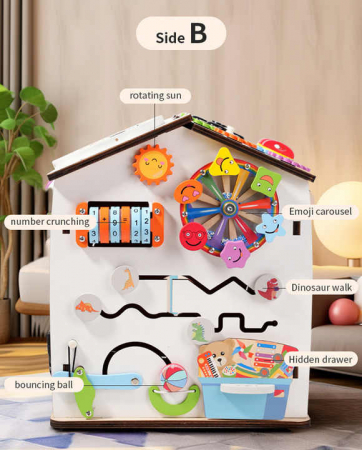 Casauta Montessori Busy Board - Placa de Activitati Senzoriale [2]