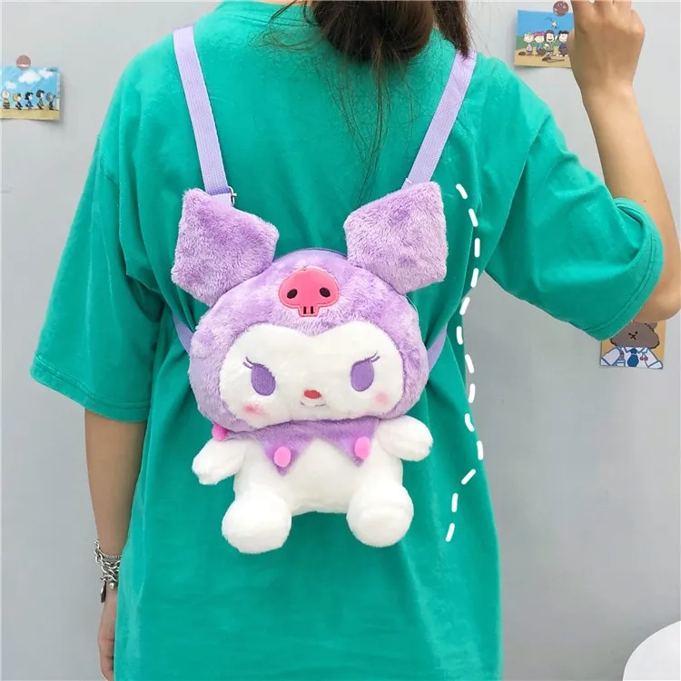 Ghiozdane copii - Ghiozdan Rucsac 3D Kuromi Mov pentru Gradinita 30 cm