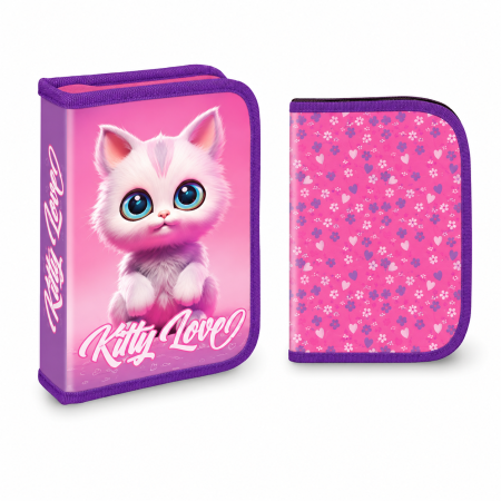 Accesorii de Scoala - Penar Echipat Kitty Love, 32 Piese, 1 Fermoar, S-Cool