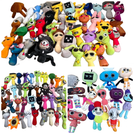 Jucarii din Plus - Mascote din Plus(3 ani +) - Set 6 Jucarii din Plus Sprunki – 20 cm
