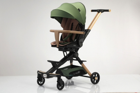 Carucioare sport - Carucior L-Sun Verde, Pliabil si Reversibil cu Lumina si Muzica