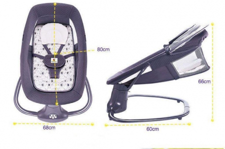 Balansoar Electric 3 în 1 cu Bluetooth și Telecomandă Roz Prafuit [6]