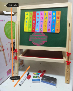 Tabla Educativa din Lemn cu Accesorii - Tabla Magnetica de Scris Reglabila [1]