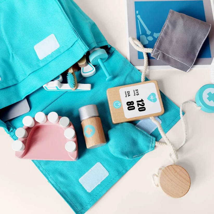 Set Accesorii Trusă Doctor Dentist din Lemn - Stomatologia [1]