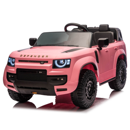 Masinute electrice 12V - Masinuta Electrica Copii Land Rover Defender Octa Roz, 12V, Telecomanda, EVA