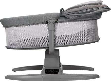 Patut Leagan Electric Mastela Gri Multi-Miscare cu Aplicatie, Muzica si Copertina [3]
