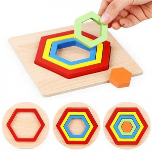 Set 2 Puzzle Lemn 3D Curcubeu Forme [14]